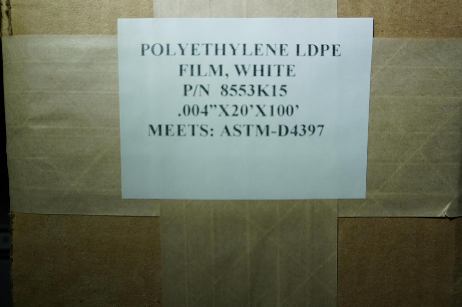 Plastic Supply Film. White Polyethylene LDPE Roll 4 mil (20'x100') Heavy Duty