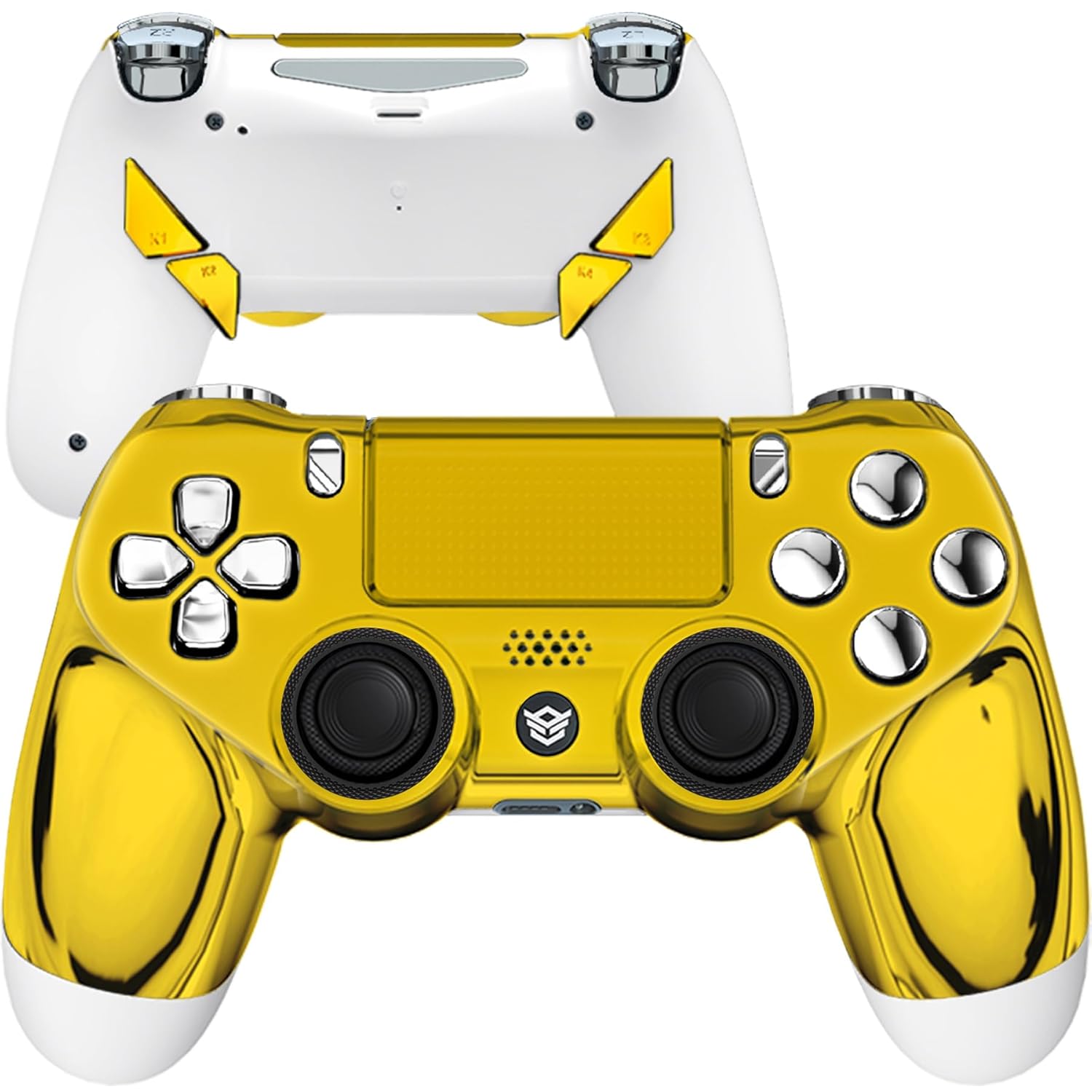 HEXGAMING NEW EDGE Wireless Controller Compatible with ps4-4 Back Buttons, 6 Profiles, Hair Triggers, Swappable Thumbsticks - Shadow Red
