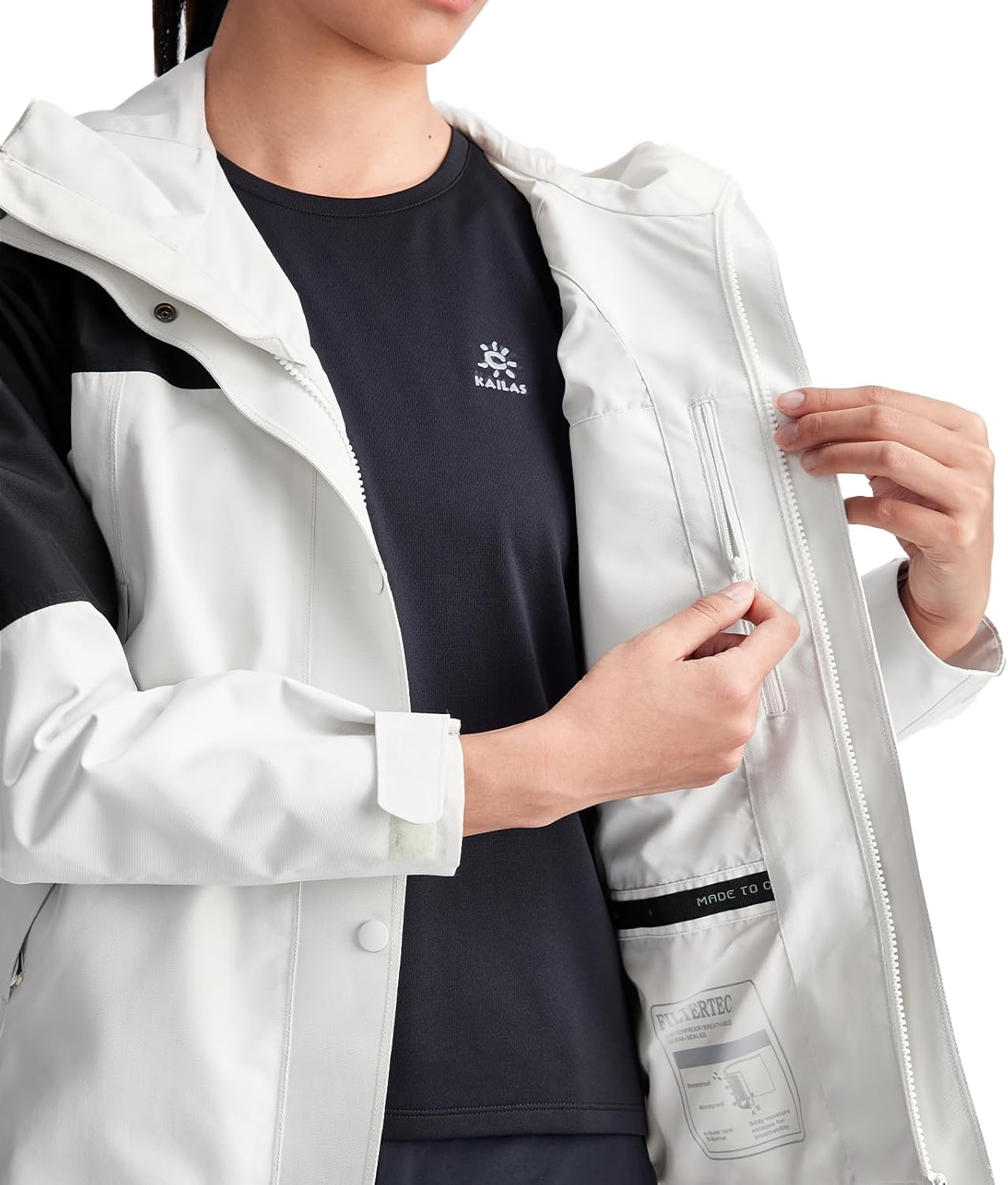 KAILAS Women's Hiking Shell Jacket Lightweight Waterproof Hooded Running Jacket Rain Jacket Outdoor Raincoat - Image 3