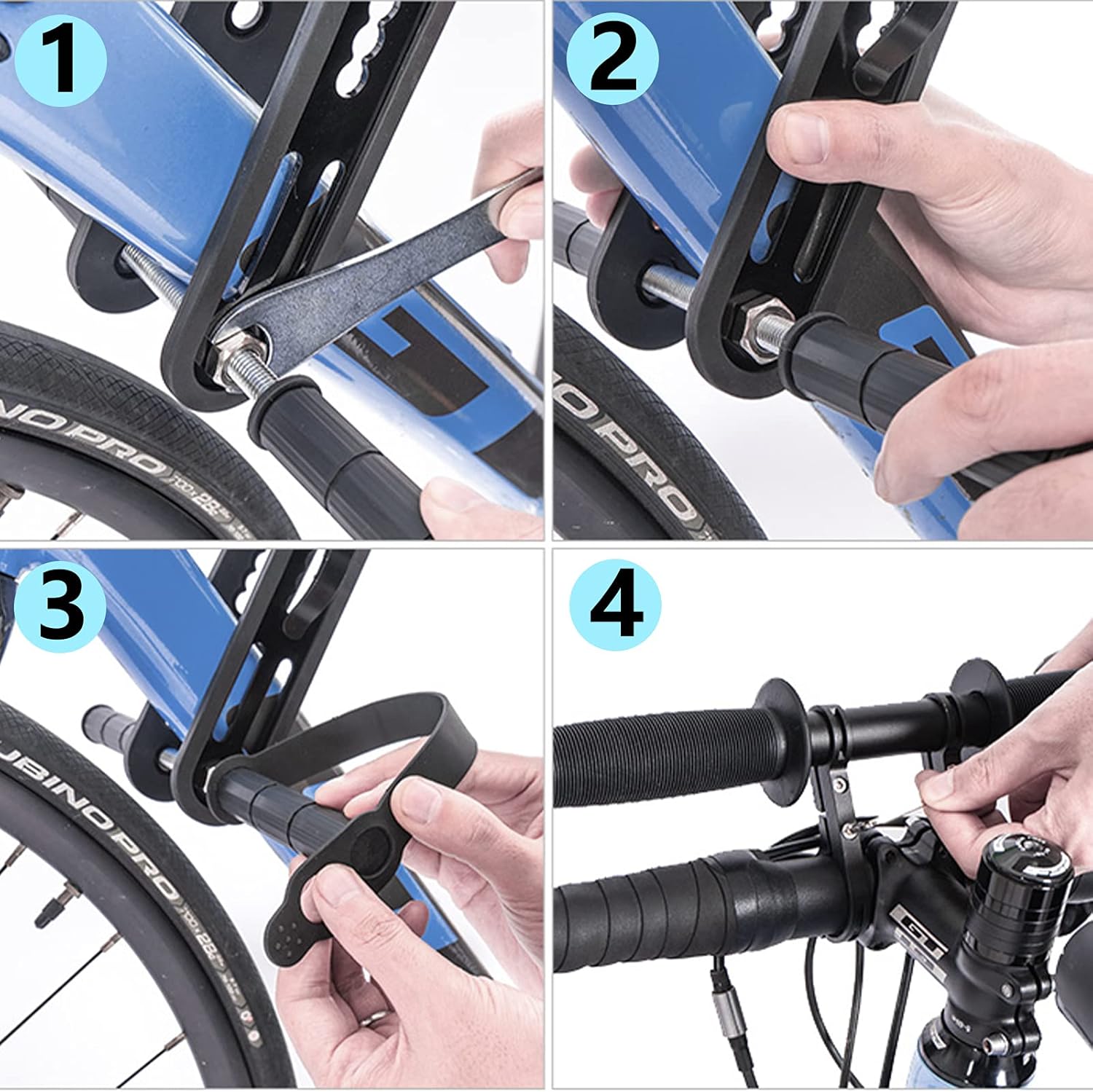 INOCTI Kids Bike Seat with Handlebar Attachment, Children s Bicycle Handrail Bicycle Seat for Mountain Bikes, Bikes Accessories Front Mounted Child Bike Seat for Children 2 5 Years Image