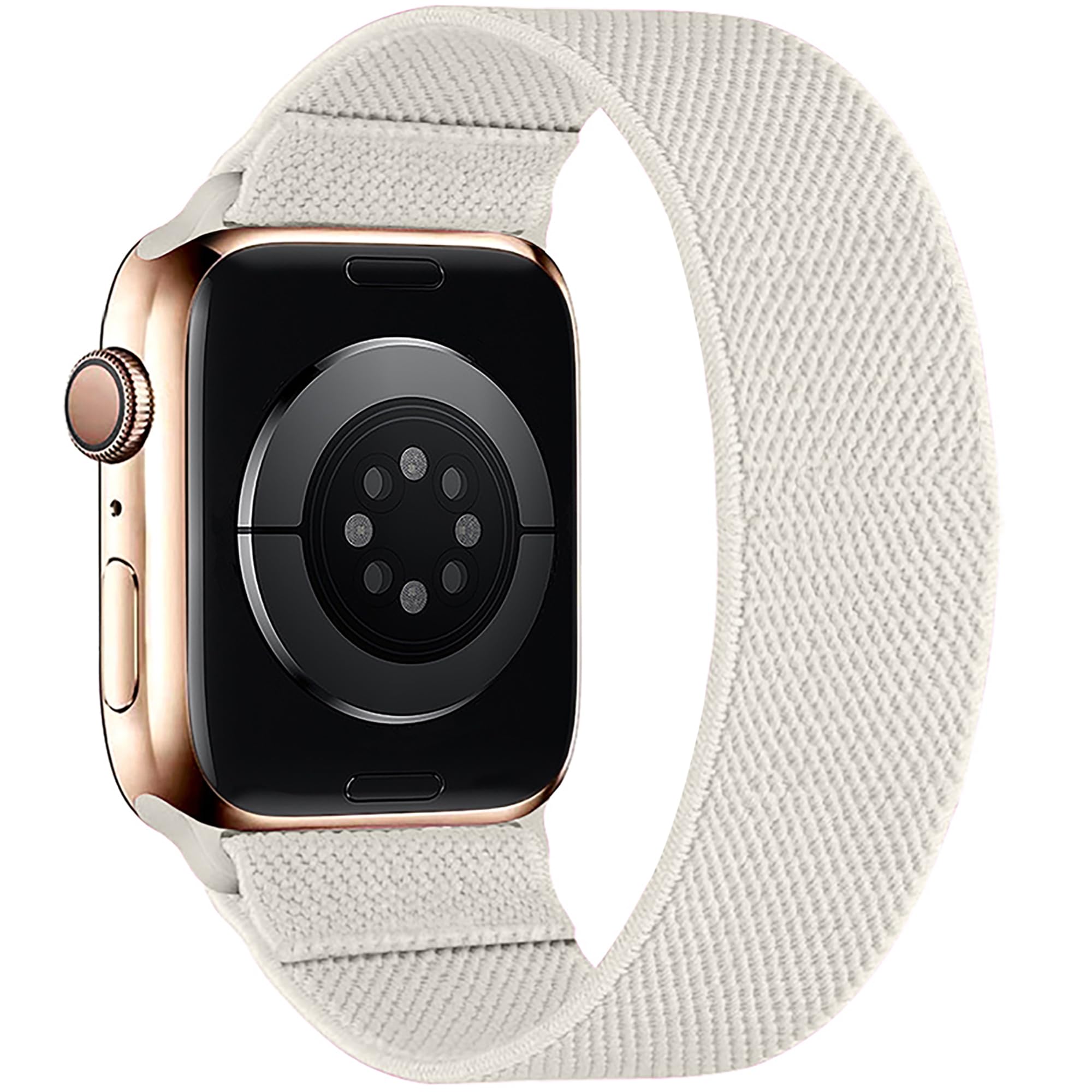 BMBEAR Stretchy Solo Loop Bands Compatible with Apple Watch 38mm 40mm 41mm Braided Elastic Weave Nylon Wristbands Women Men Straps for iWatch Series 7/6/5/4/3/2/1/SE Dark Black — view 22
