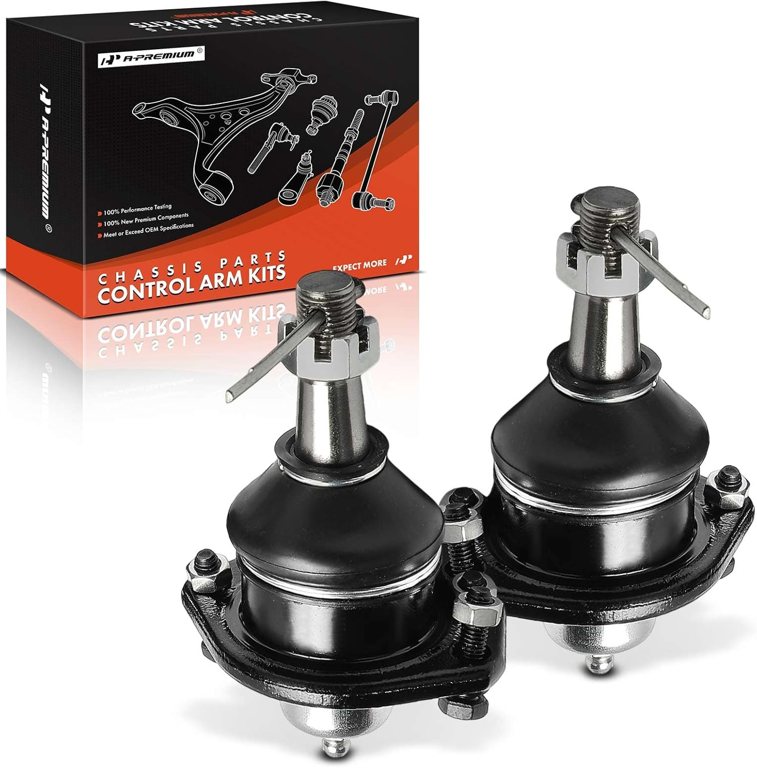 A-Premium 2 x Front Upper Ball Joints, Compatible with Chevrolet Malibu, Impala, Camaro, Blazer, Caprice, Astro, Bel Air, Biscayne, Brookwood & Buick & Cadillac & GMC & Isuzu & Oldsmobile & Pontiac