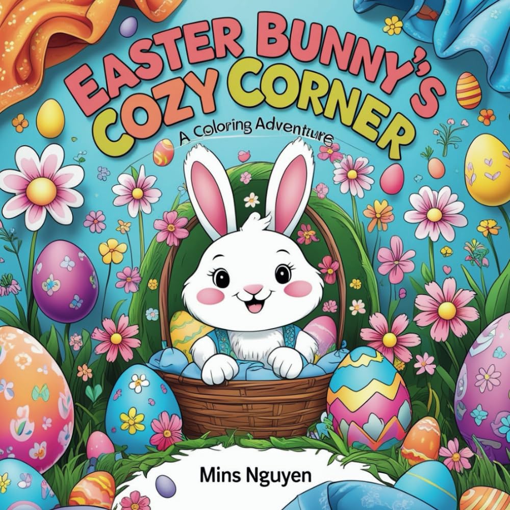 Easter Bunny's Cozy Corner: Coloring Book for Adults and Teens Featuring Super Bunny's Cozy Corner Characters with Easy and Simple Designs for Relaxation (Cozy Spaces Coloring)
