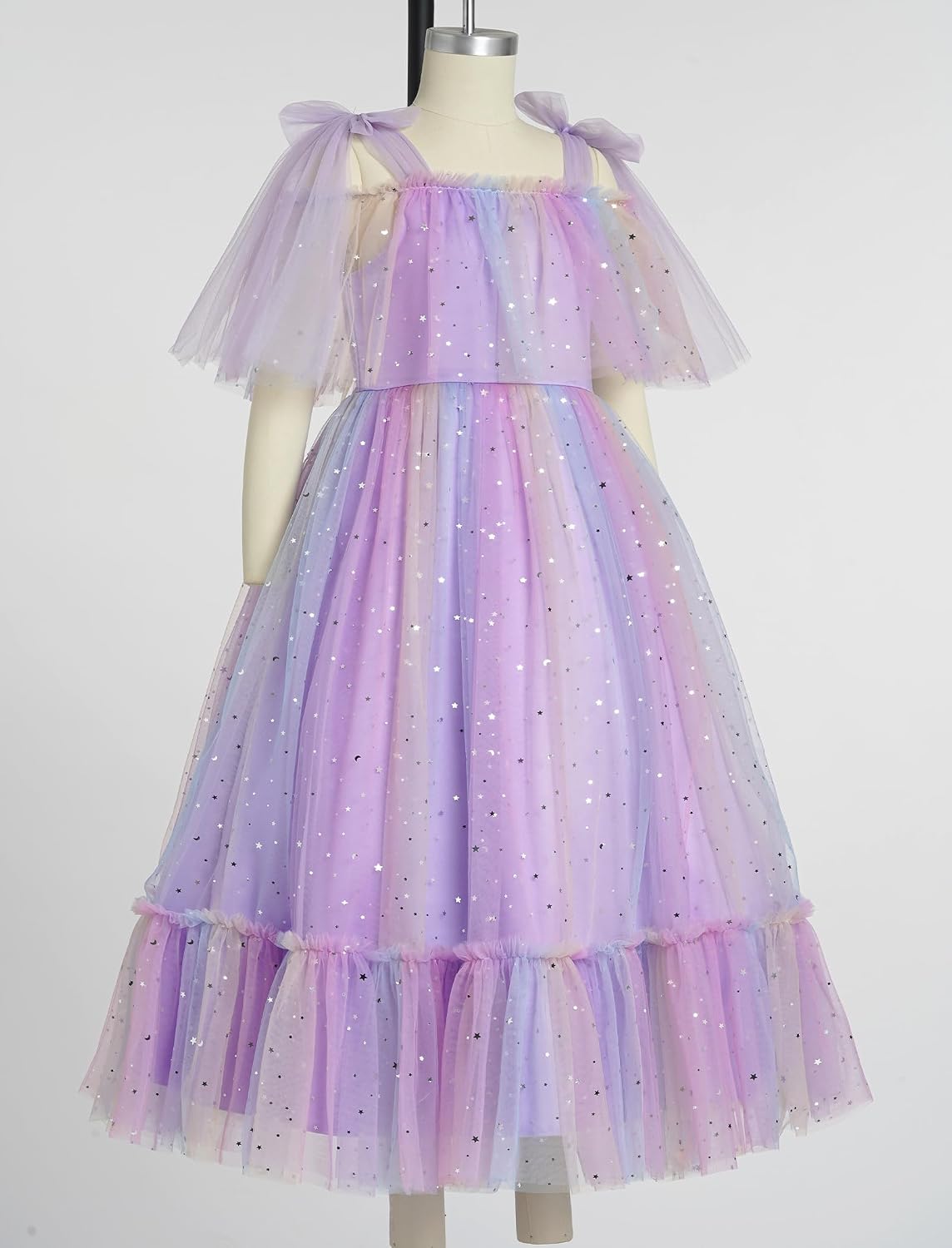 IBAKOM Flower Girl Off Shoulder Formal Wedding Dress Teen Homecoming Cocktail Graduation Ball Gown Tween Junior Easter Dress