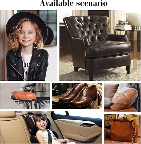 Miniatura 4 de CHEIGHY Parche de reparación de cuero para sofás, kit de cinta de reparación de cuero autoadhesiva para muebles, sofás, asientos de automóvil,