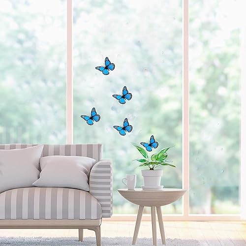 Miniatura 8 de 12 calcomanías 3D de pared de mariposa monarca para decoración de cesta de Pascua, calcomanías de pared de mariposa rosa, 4 tamaños, decoración de