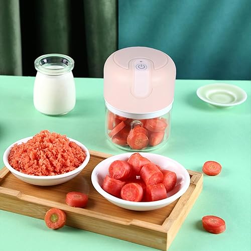 Miniatura 2 de Mini Food Processor 3 Blades Electric 250ml Usb (Pink)