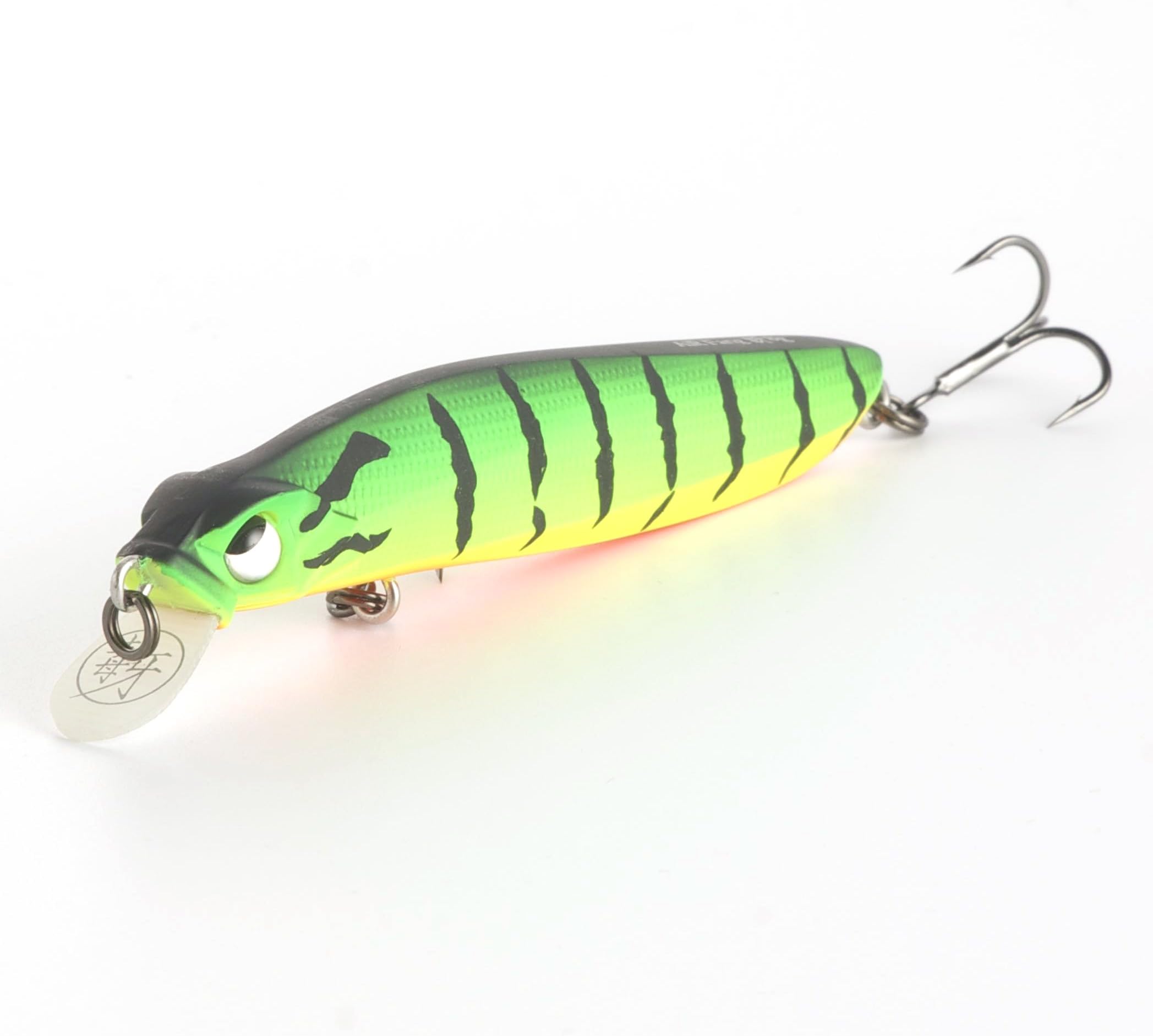 New 3D Lurefans Minnow Jerkbait Shiner Floating Suspending Fishing Lure Hooks Shallow Water Pike Bait Lime Green