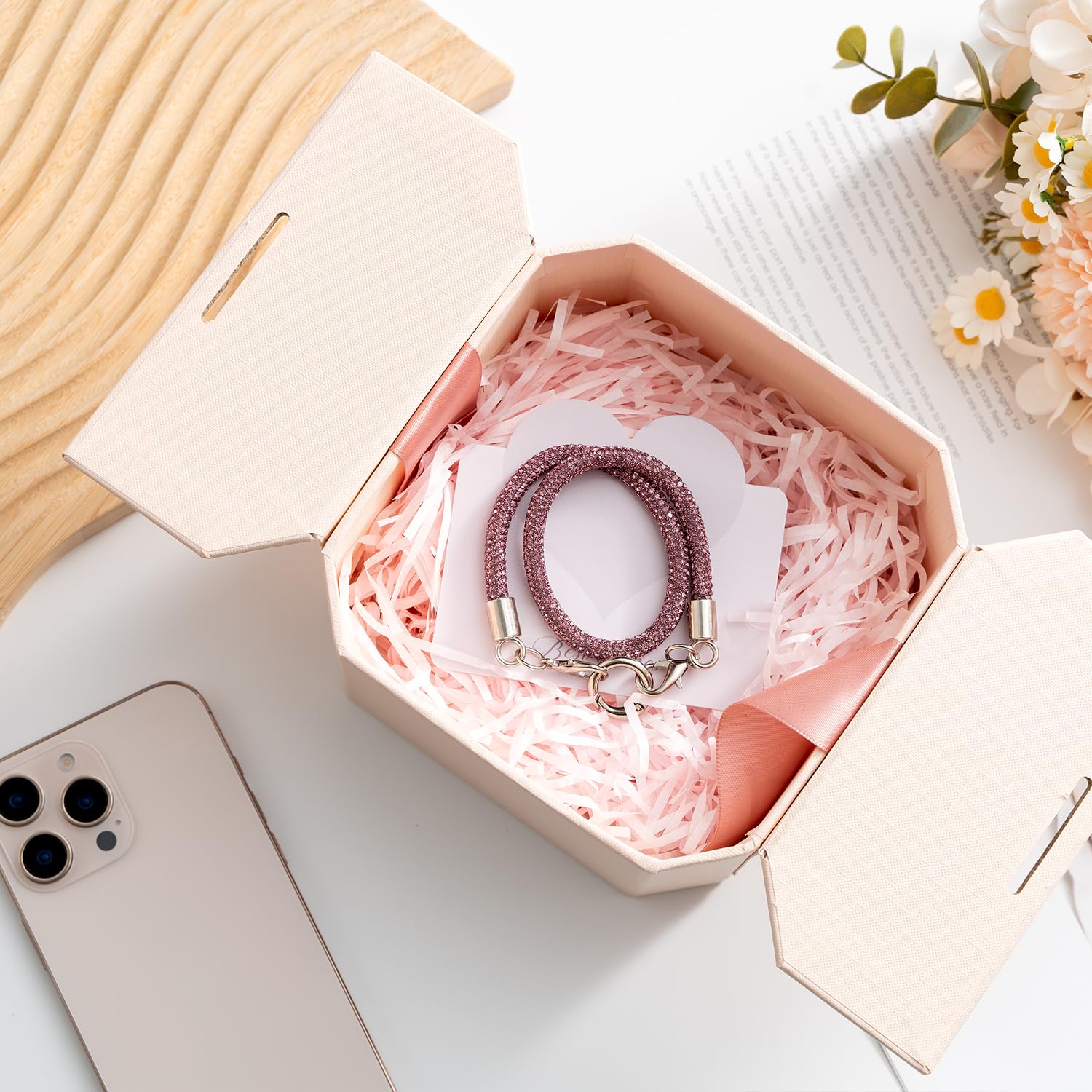 Andibro Glanzende telefoonbedel, afneembaar telefoonkoord, kralen, telefoonketting, polsband, sleutelhanger, voor meisjes en vrouwen, mobiele telefoonaccessoires, Siliconen, Geen Edelsteen