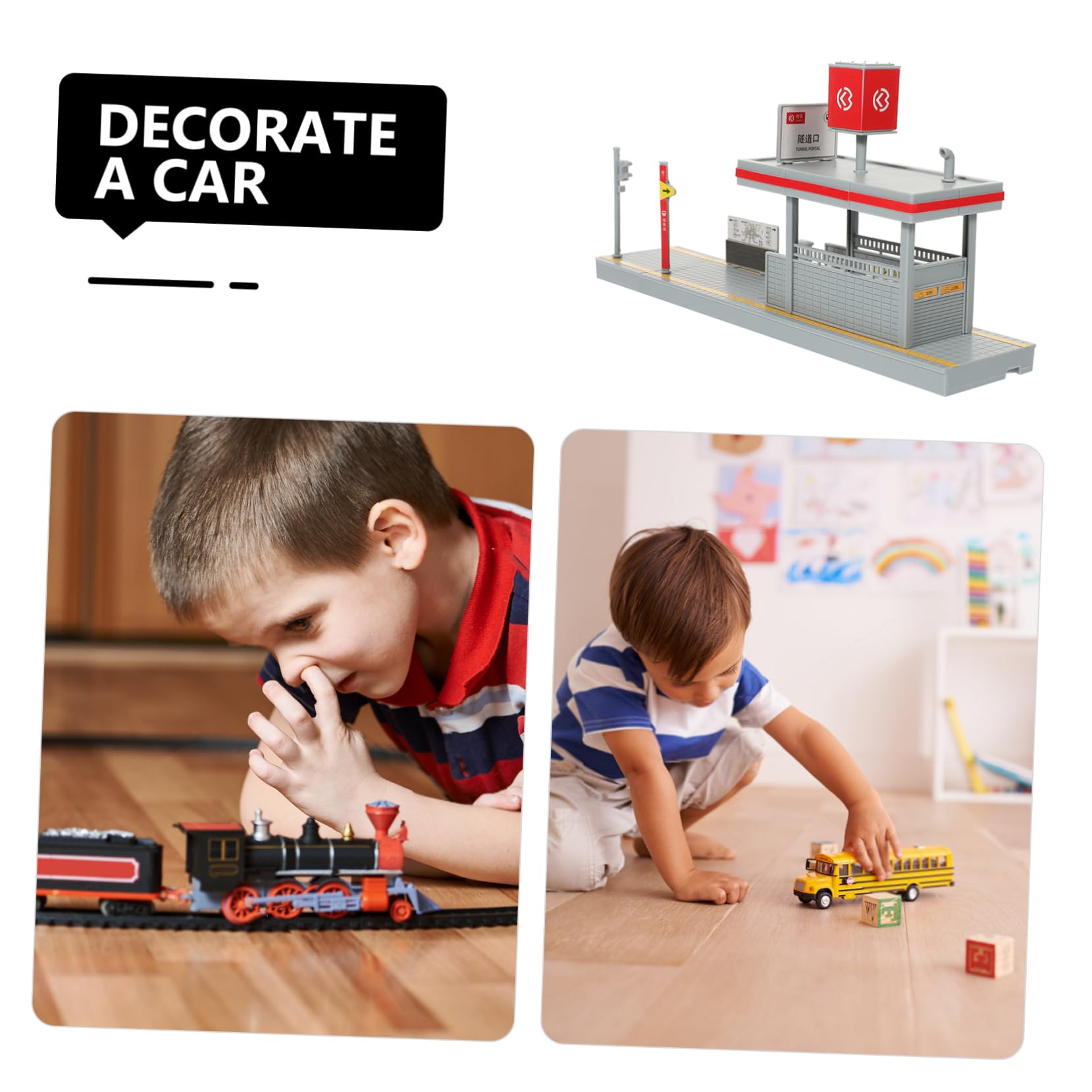 UPKOCH Modelo Plataforma Estación Metro DIY para Niños, Plástico Duradero, Tamaño Compacto, Juguete Educativo, Escenario de Simulación Ferroviaria, Manualidades y Hobby, Uso Familiar,