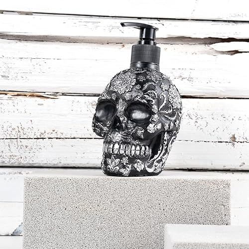 Miniatura 2 de Dispensador de jabón de calavera con bomba a prueba de óxido, botella líquida recargable de loción de manos para baño, dormitorio y cocina (nueva