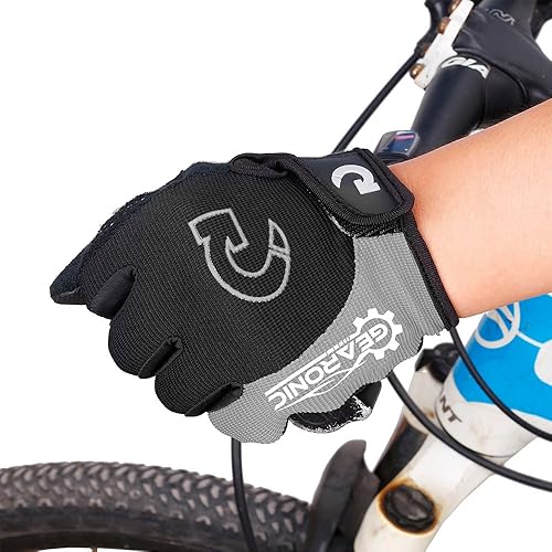 Miniatura 2 de GEARONIC Cycling Gloves Anti-Slip Mountain Bike Gloves for Men Breathable Foam Padded Biking Gloves Shock Absorbing MTB Bicycle Gloves Full Finger