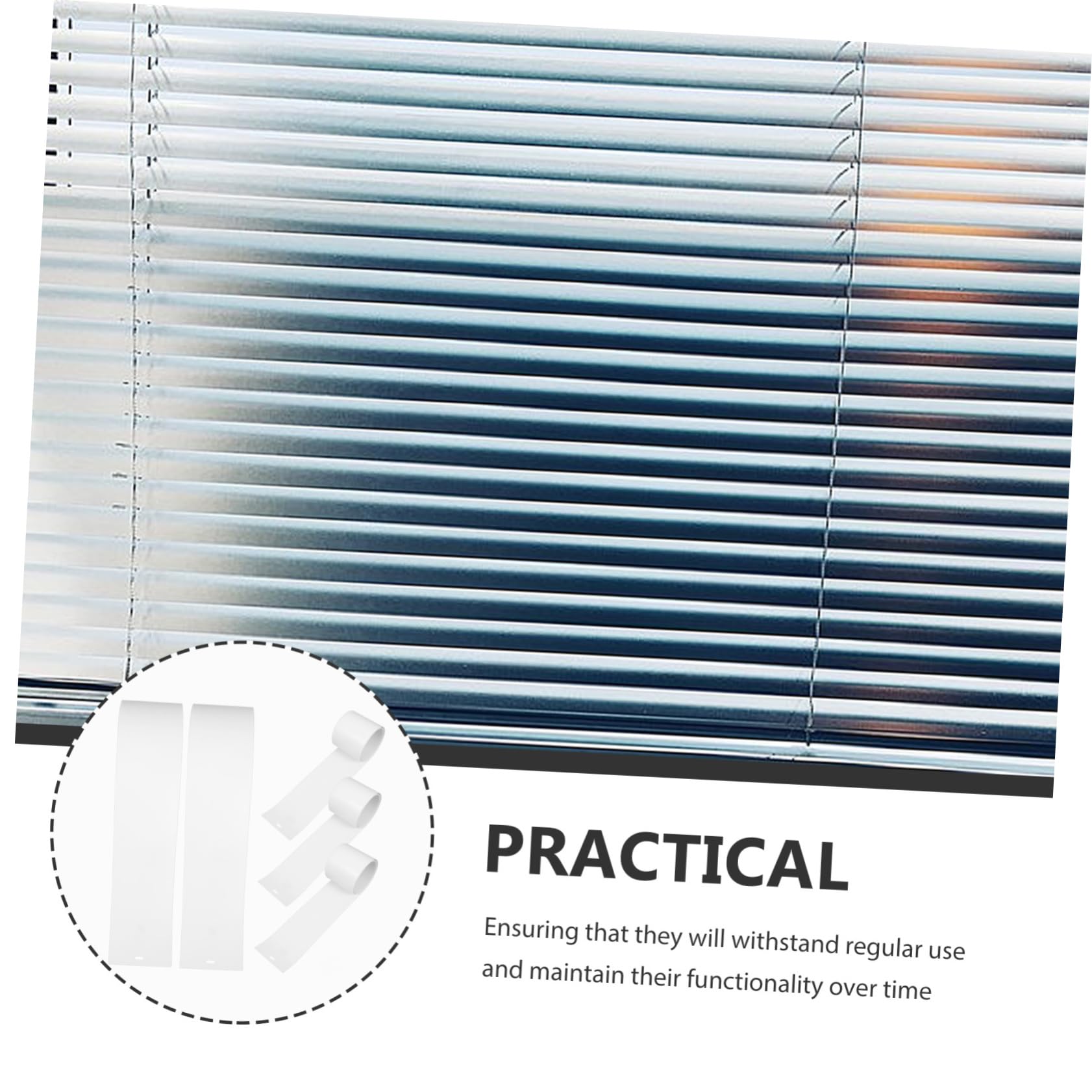 Uonlytech 20piezas Lamas De Reemplazo para De Blancas Compatibles Ventanas y Puertas Correderas Fáciles De Instalar