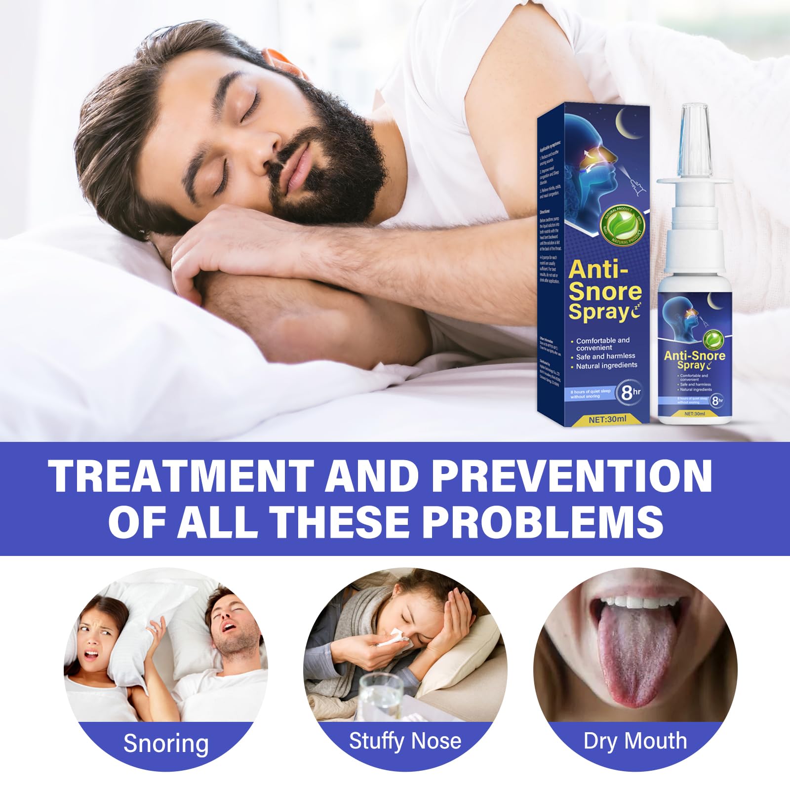 Anti Snoring Spray, Natural Herbal Formula for Quiet Sleep — Amazon image 4