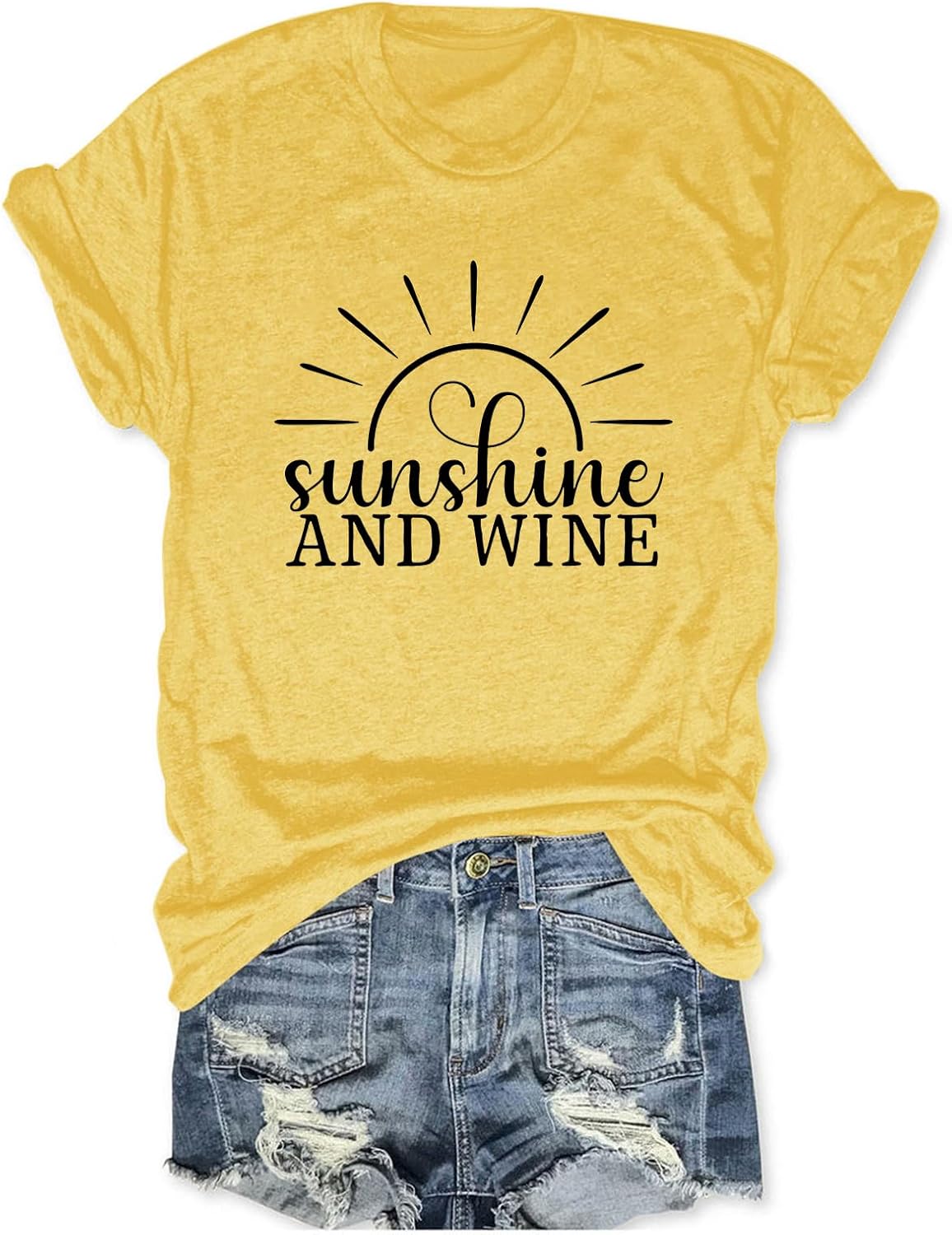 Womens Family Vacation Shirts 2024 Sunshine and Wine Tshirt Funny Summer  Holiday Short Sleeve Graphic Tee Shirt Top Beige S at Amazon Women's  Clothing store