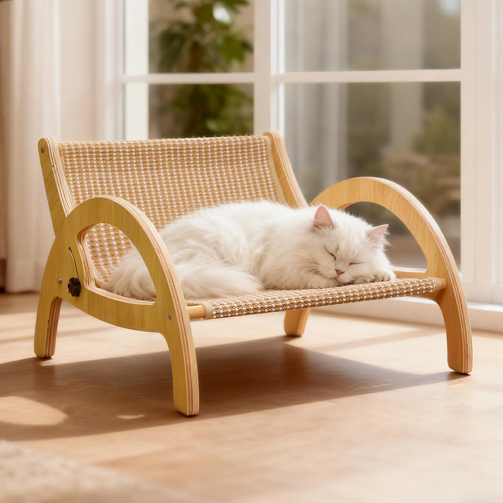 Kratzsofa Für Katzen Holzrahmen Mit Verstellbarer Rückenlehne