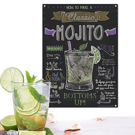 Sehaz Artworks 'Mojito' Wall Sign (Wooden, 30 cm x 20 cm x 0.3 cm)