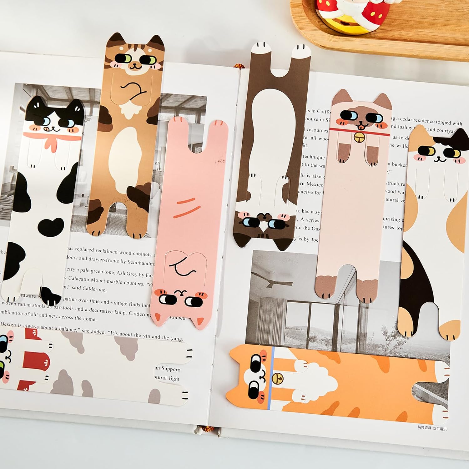 Cat Bookmarks for Kids 30psc, Cute Paper Book Marks for Reading Kids, Double Print Bookmark for Book Lovers, Student, Girls, Boys, Teachers, Women - Image 7