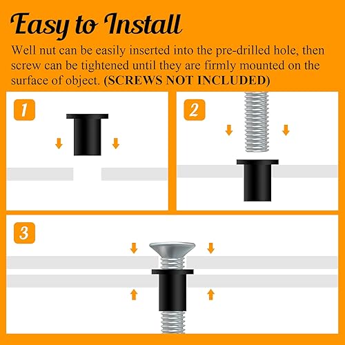 Miniatura 12 de 12 tuercas de goma M6 de neopreno de expansión de latón para carenado universal de motocicleta para canoa, barco, kayak