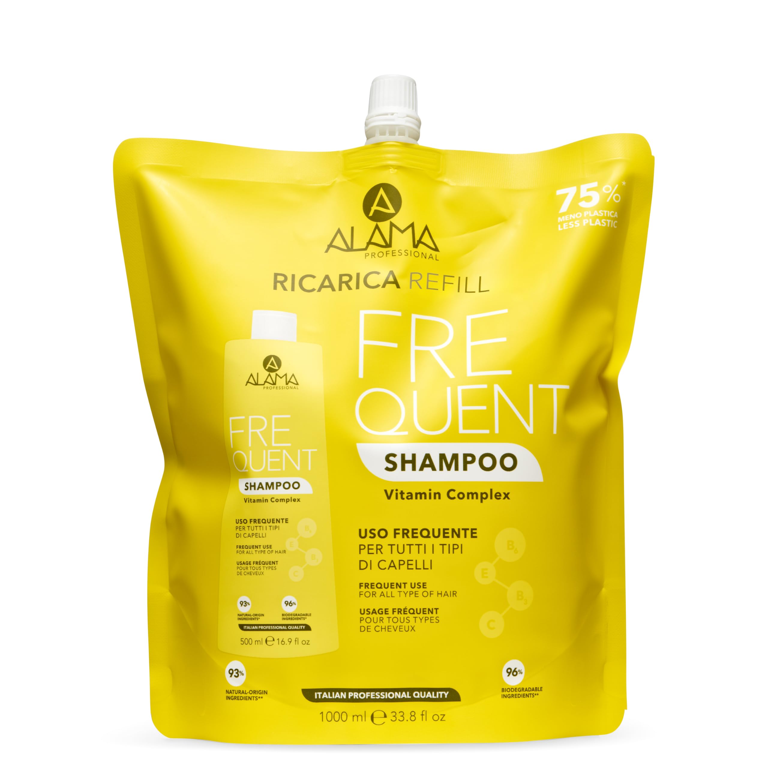Alama professional Eco Refill Frequent Shampoo For All Hair Types Yellow