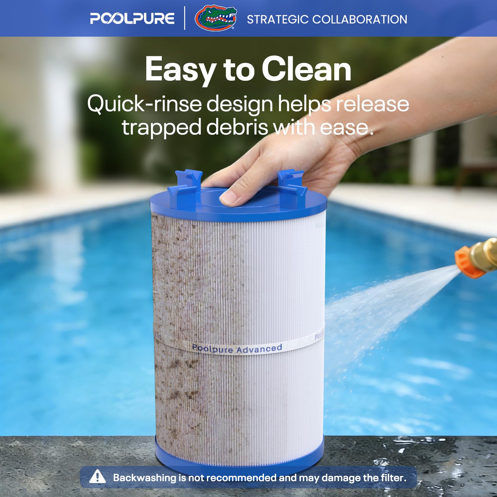 POOLPURE Lot de 2 filtres de rechange pour filtre de spa PD075-2000, Unicel C-7367, Dimension One 1561-00, Filbur FC-3059, Excel Filters XLS-7005, Aladdin 17541, Baleen AK-60035, 75 m²