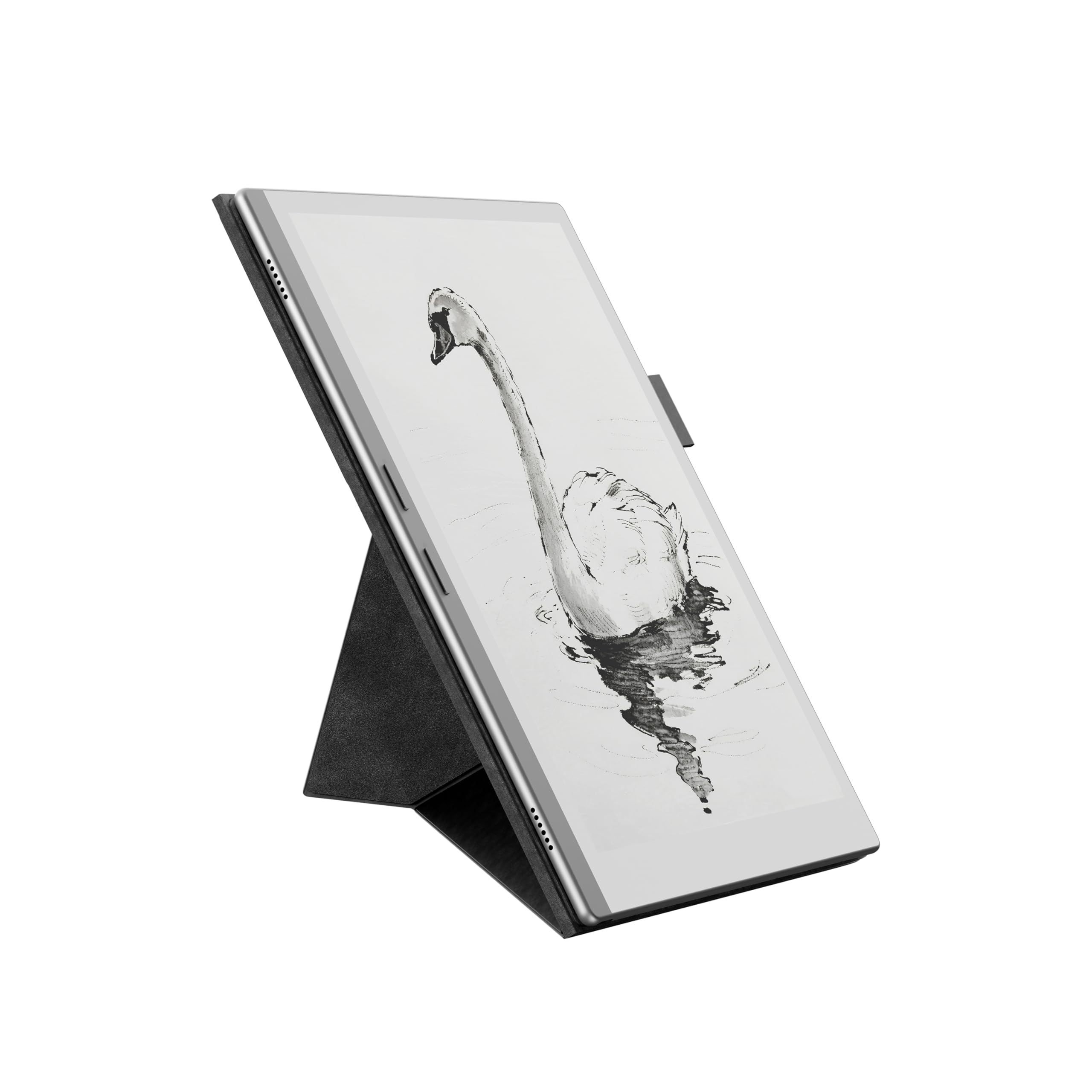 X - Funda magnética de piel con apagado y encendido automático con cierre magnético (negro)