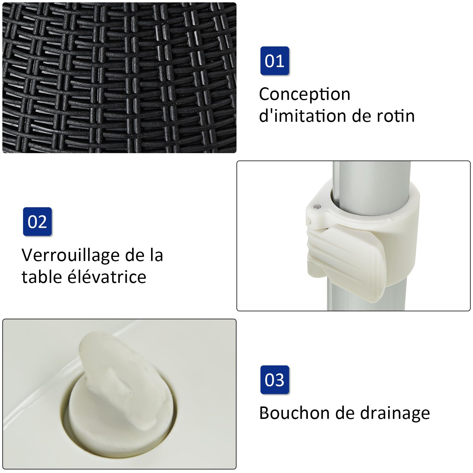 GYMAX Table Glacière 2-en-1, Seau à Glace 30L avec Table Élévatrice, Table Basse Extérieur Jardin Piscine Terrasse Noir