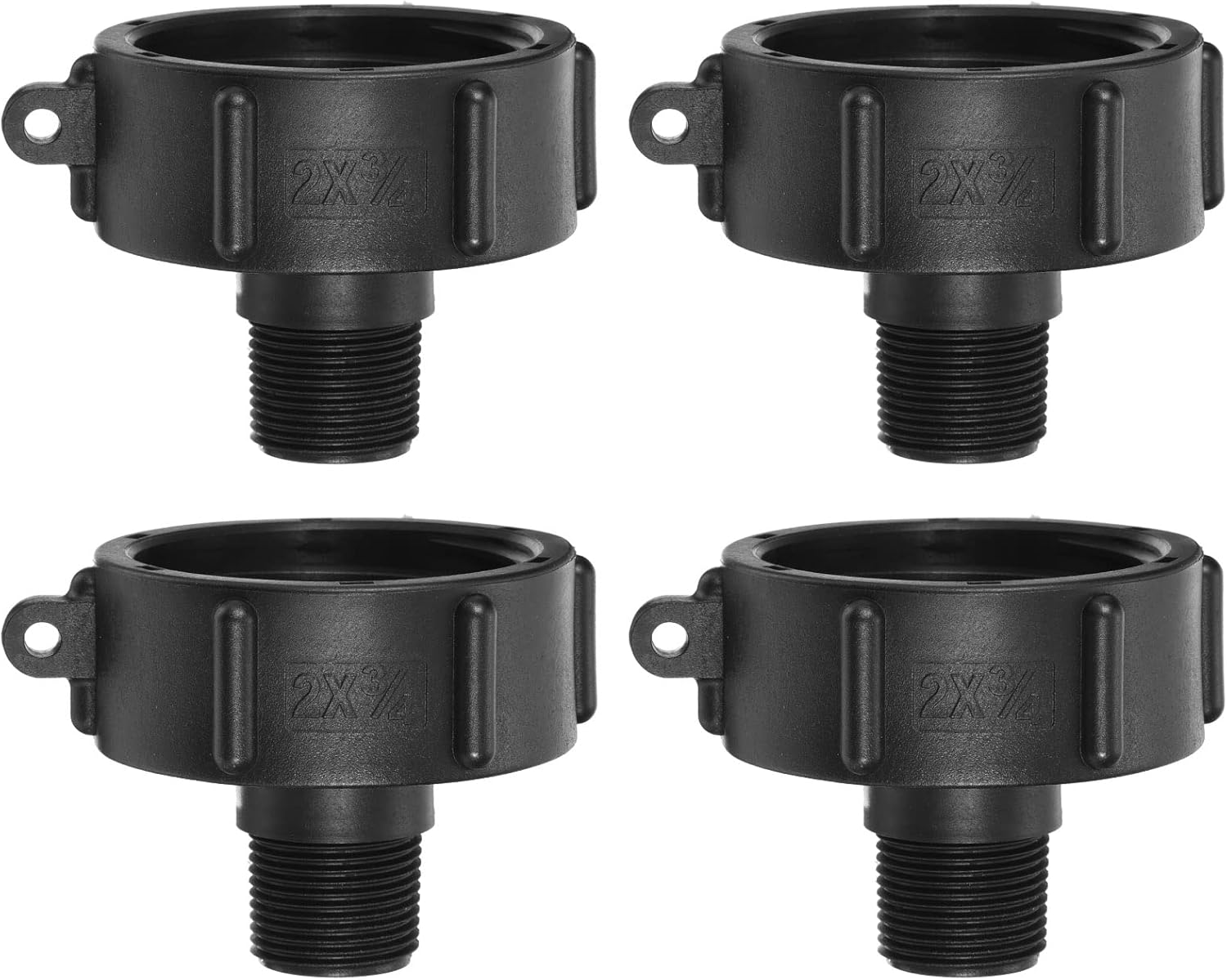 PATIKIL IBC Tote Adapter S60x6 BUT Coarse Thread, 4 Pcs 275-330 Gallon Drain Plug Connector for Water Tank Garden Hose