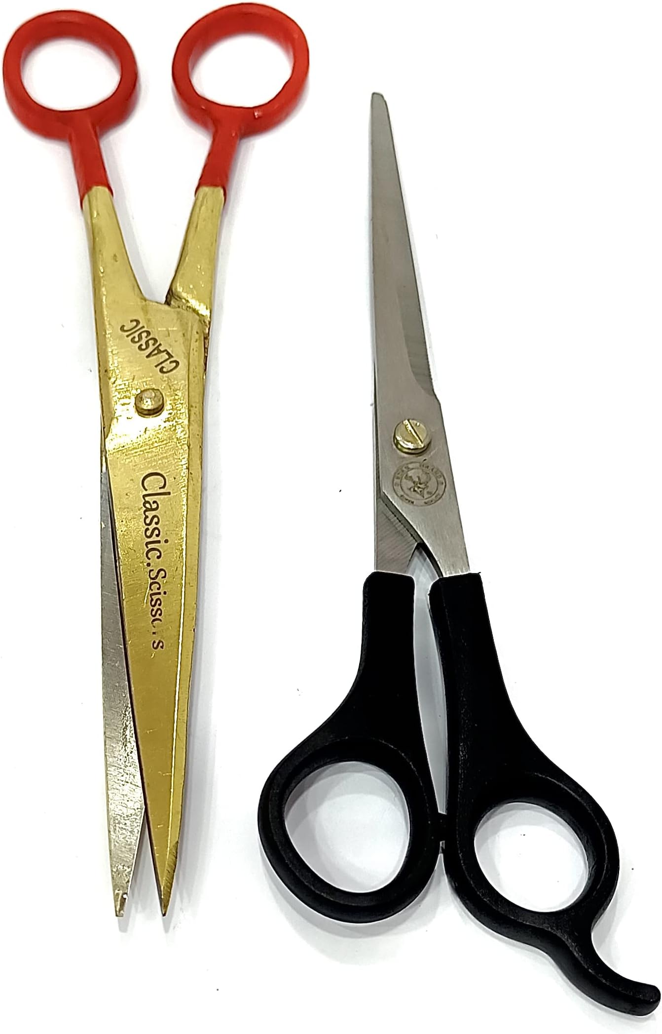 City Enterprises Classic International Golden Beauty Hair Cutting and Stainless Steel Scissors For Barber, Salon, Home Use (Pack Of 2)