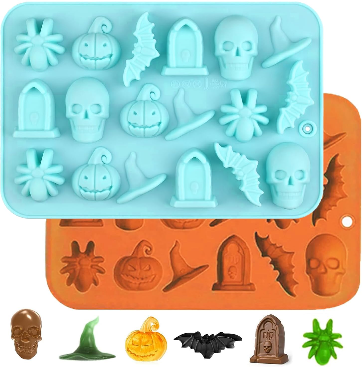 Moule chocolat Halloween démoulage facile pour bonbons et cupcakes
