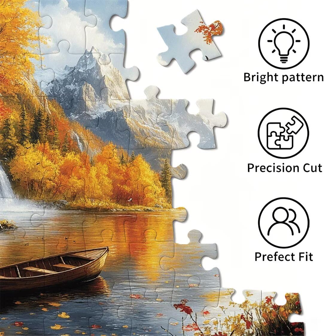 5000 sztuk puzzli dla dorosłych gry rodzinne, Snow Mountain Boat n-813