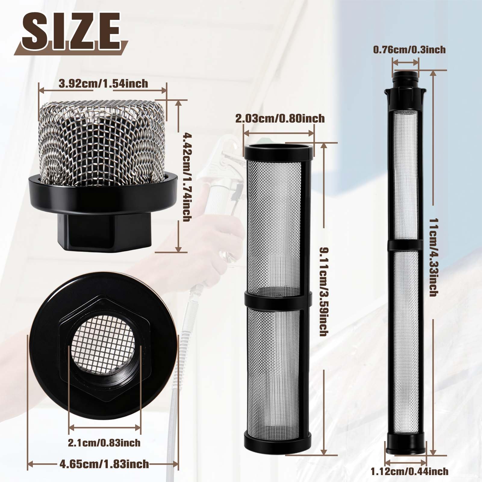 SPEEDWOX 246385 246384 287032 Set di filtri per spruzzatore airless Compatibile con Graco 190ES 295ST Parti di Vernice per Spruzzatore Airless Pompa Filtro Tubo Interno (3+5+5)