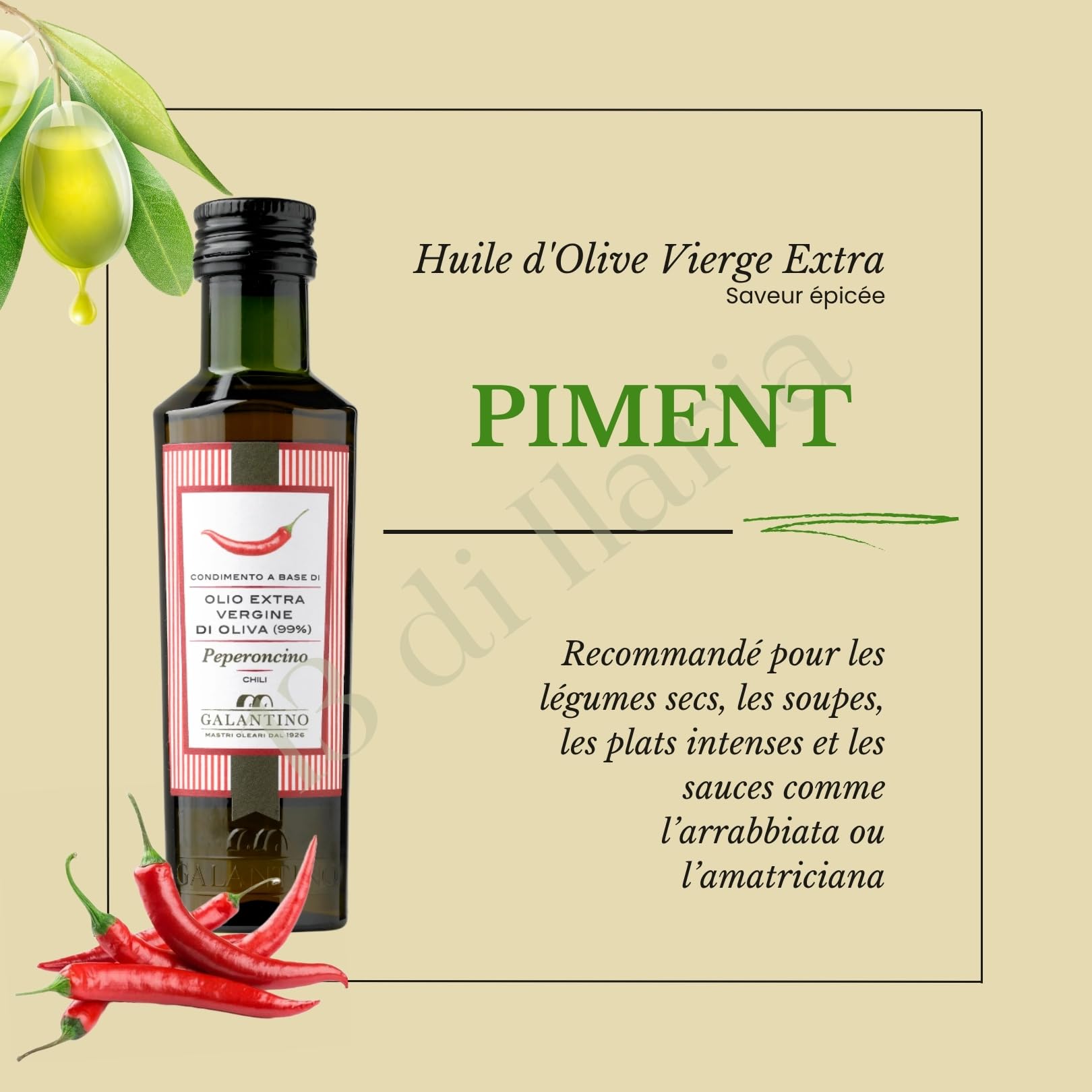 Coffret Découverte Huiles d’Olive Italiennes 3x100ml | Trio Gourmet d’Huiles Extra Vierges Aromatisées | Citron, Basilic & Piment | Cadeau Gastronomie Italienne | Citron, basilic et piment • Extraits à froid • Idéal pour dégustation et cadeau