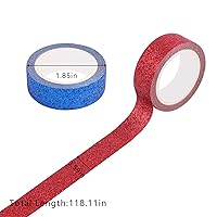 Vista 3 de Tesuivra Juego de cinta washi con purpurina para bricolaje, 12 rollos de cinta adhesiva de colores, cinta decorativa brillante para arte, cinta