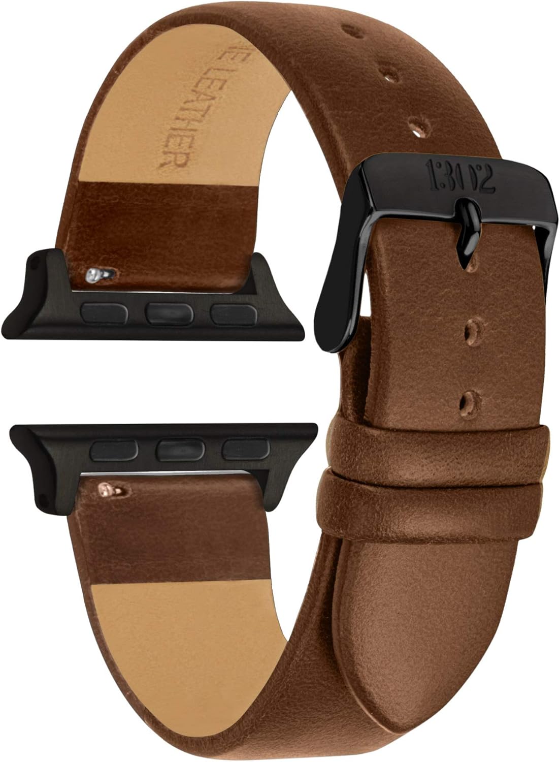 Compatible with Apple Watch Band - Apple Watch Band 42mm Brown Leather - Apple Watch Band Tan - Leather Wrap Apple Watch Band - Apple Watch Band 42mm, Fits Apple Watch SE, 6, 5, 4, 3, 2 1