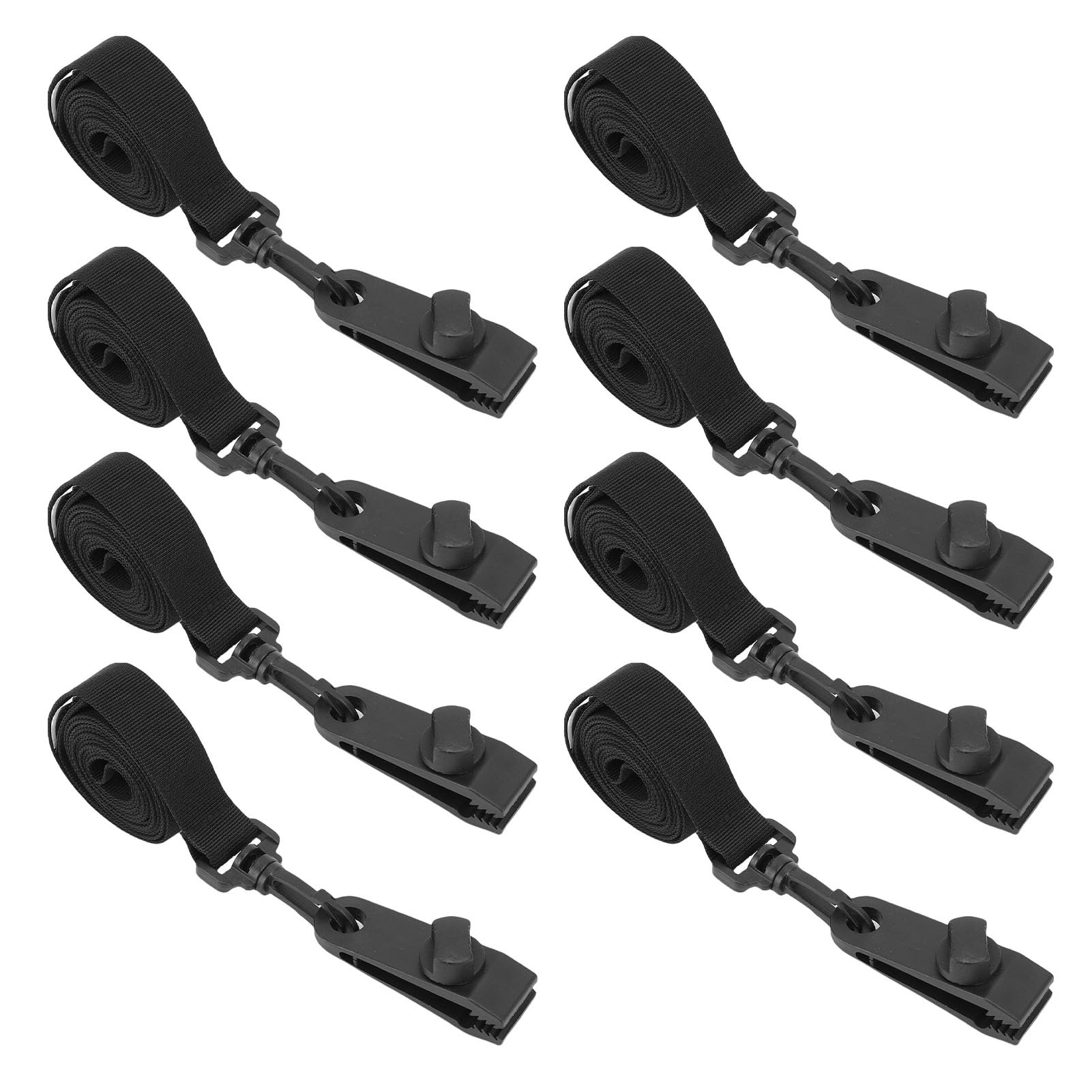 Kit de moulinet de bâche de piscine 16 pièces 8 sangles de serrage Installation sans effort Fixation de couverture – Verrouillage serré sans dommage pour piscine creusée