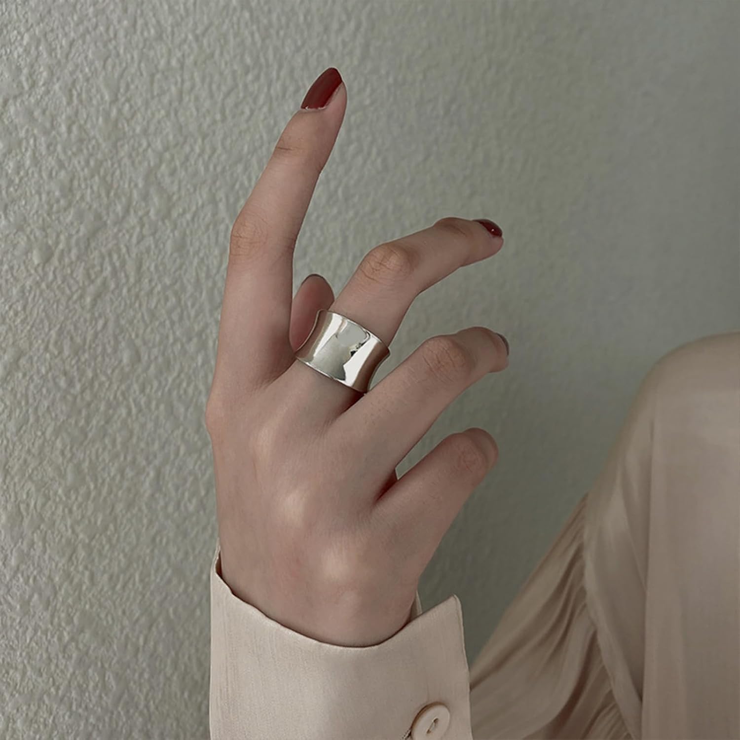 Chunky Rings for Women Size 6-11 Thick Rings for Women Men Statement Rings Jewelry - Image 3