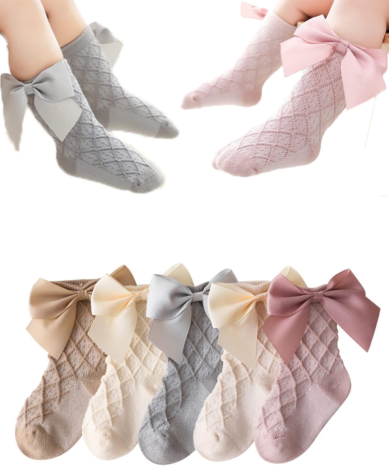 Baby Girl Princess Toddler Uniform Socks – Tube Ruffled Stockings & Mary Janes – Newborn to Infant