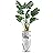 SIGNWIN Monstera Tree with White Granite & Gray Marble Swirl Effect Vase Abstract Rocky Minimalism Zen Relax/Calm Multicolor Cool for Living Room, Bedroom, Office - X-Large 5 Feet (60")
