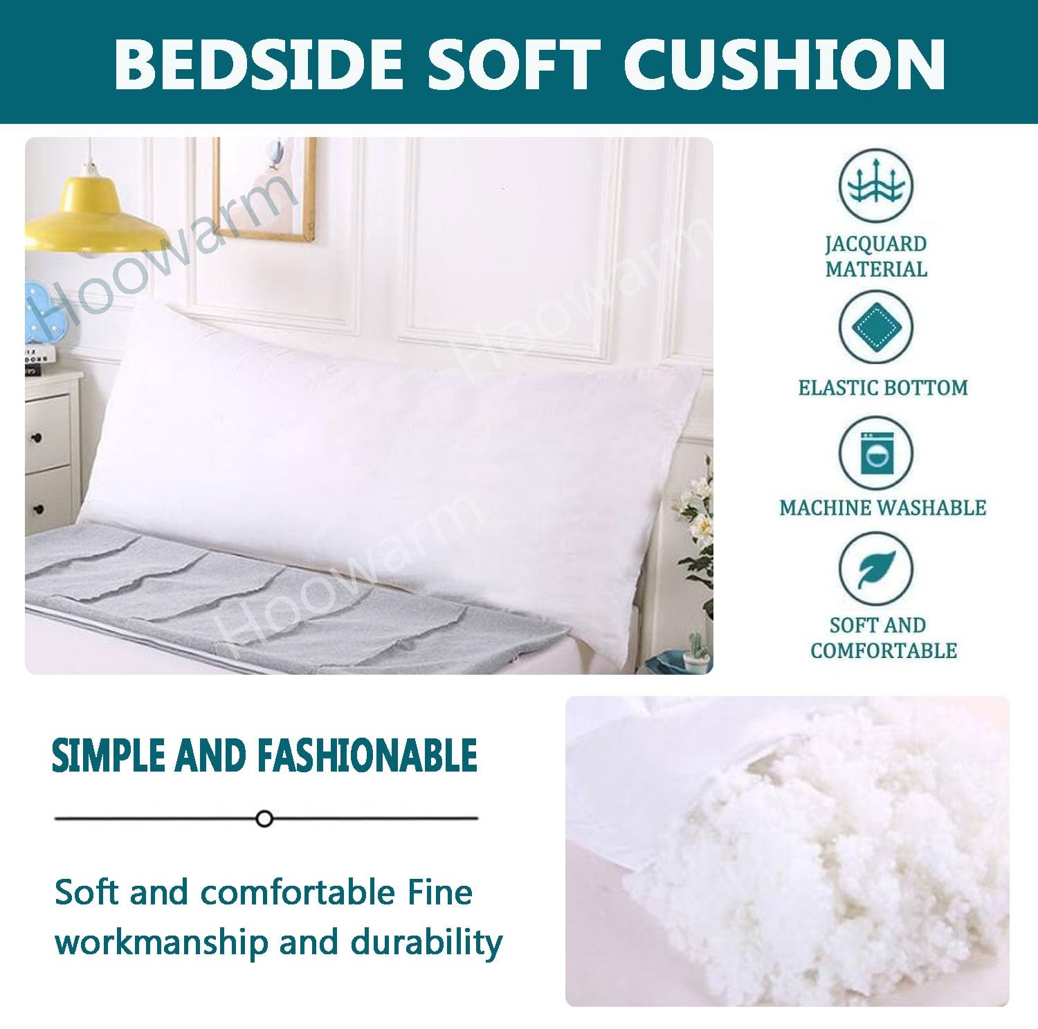 Cuscino Schienale Letto E Divano CuscinoLetto Premium 60/80/120/140/150/160/180/200cm Singolo/Matrimoniale Cuscini Testata letto Removibile Lavabile Lettura Schienale ( Color : #1 , Size : 180x60x20cm