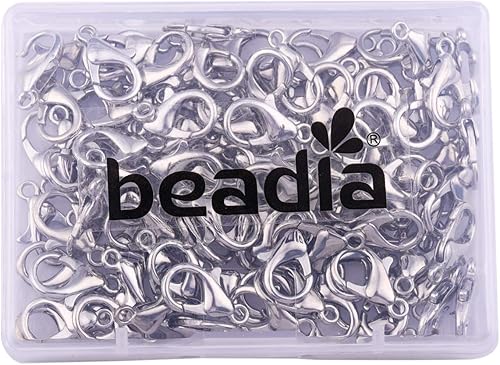 Miniatura 10 de Cierres de langosta de aleación de 0.551x0.276 in chapados en oro para fabricación de joyas de bricolaje, 100 unidades