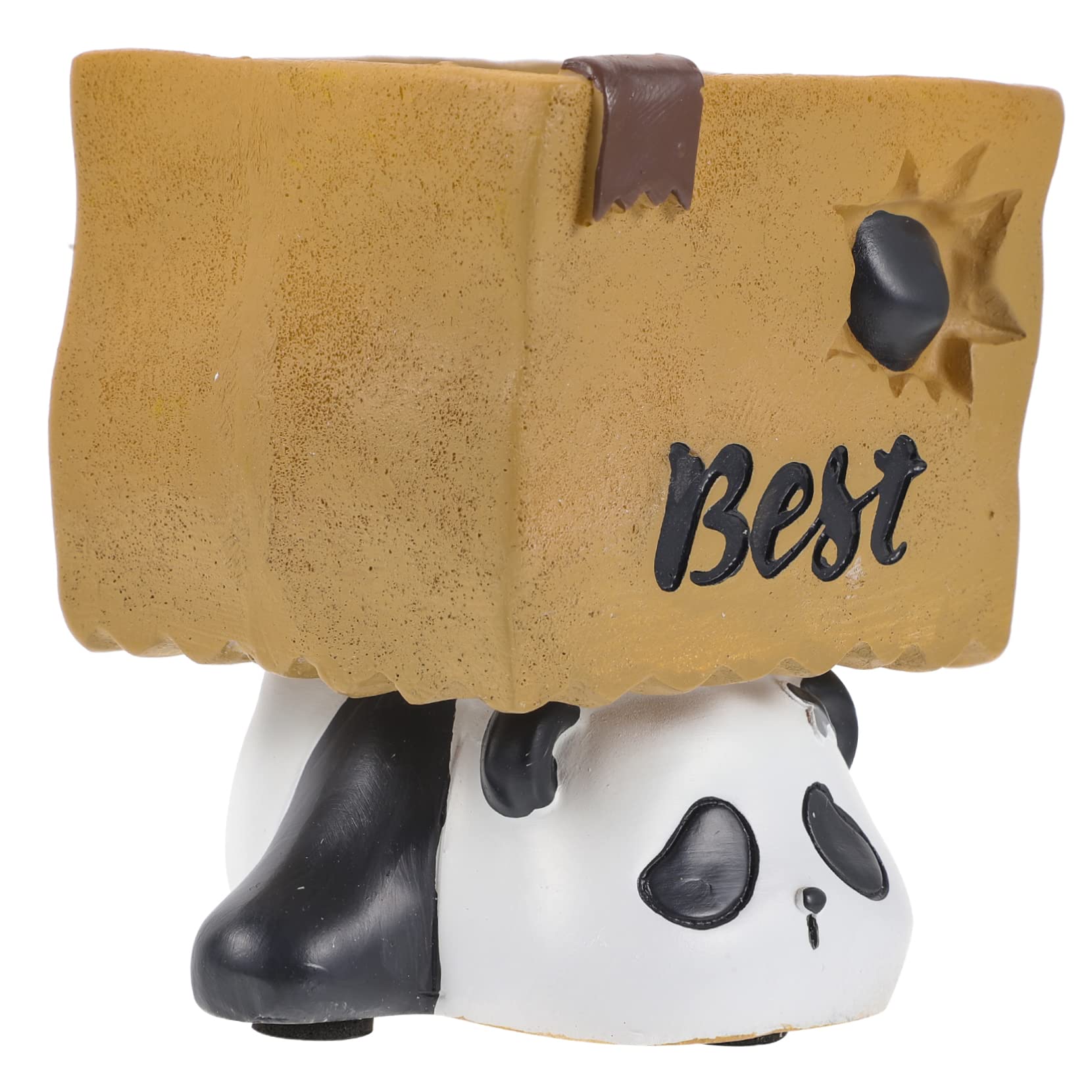 VILLCASE 2piezas Soporte Para Lápices De Forma De Panda Organizador De Escritorio Multifuncional y Maceta Para Suculentas Decoración De Mesa Creativa y Única