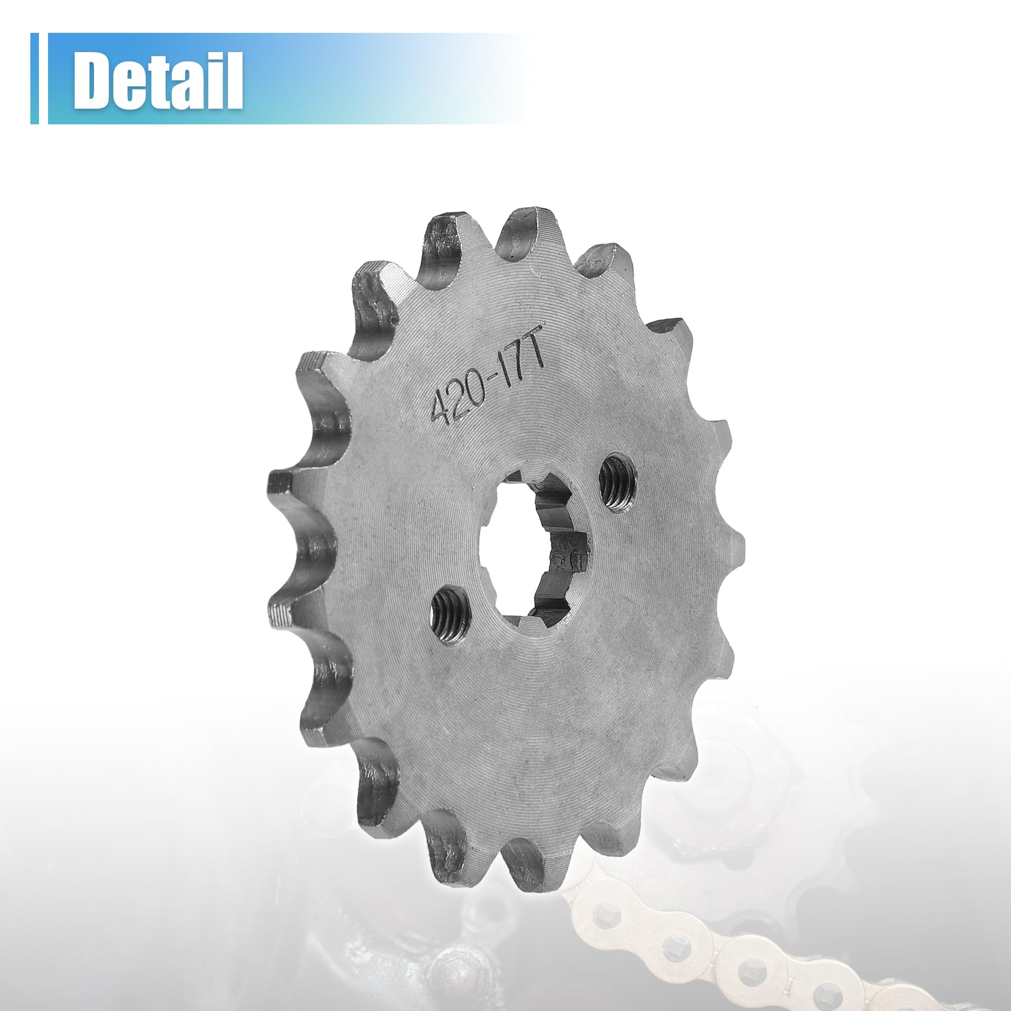 QUARKZMAN 420 Estilo 17t Dientes 17mm Id Motor Frontal Piñón Juego para Motocicleta
