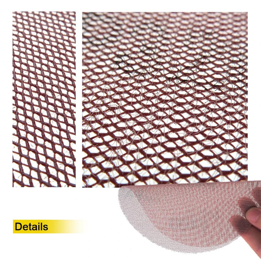 Dischi abrasivi a Maglia da 5/6 Pollici Senza Polvere, 10 Pezzi, Carta vetrata per lucidatura e smerigliatura con Gancio e Passante, Grana 60, 6 Pollici, 10 Pezzi