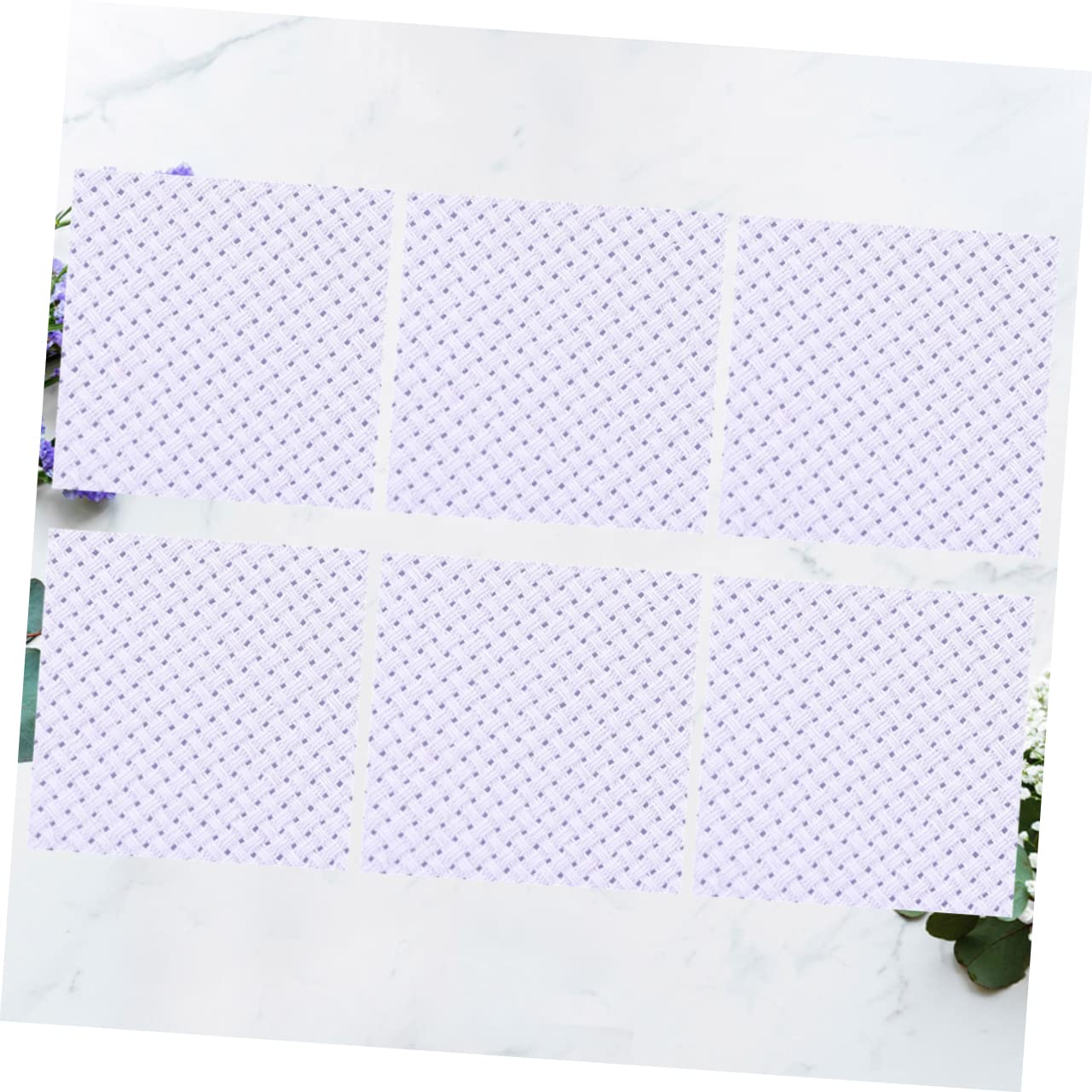 Tofficu 6pc Embroidery Fabric Squares Cross-Stitch Cloth DIY Kit for Beginners Black Cloth Embroidery Set Bulk Material