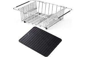 Expandable Dish Drying Rack: Elevate Your Kitchen with Seamless Stainless Steel Storage