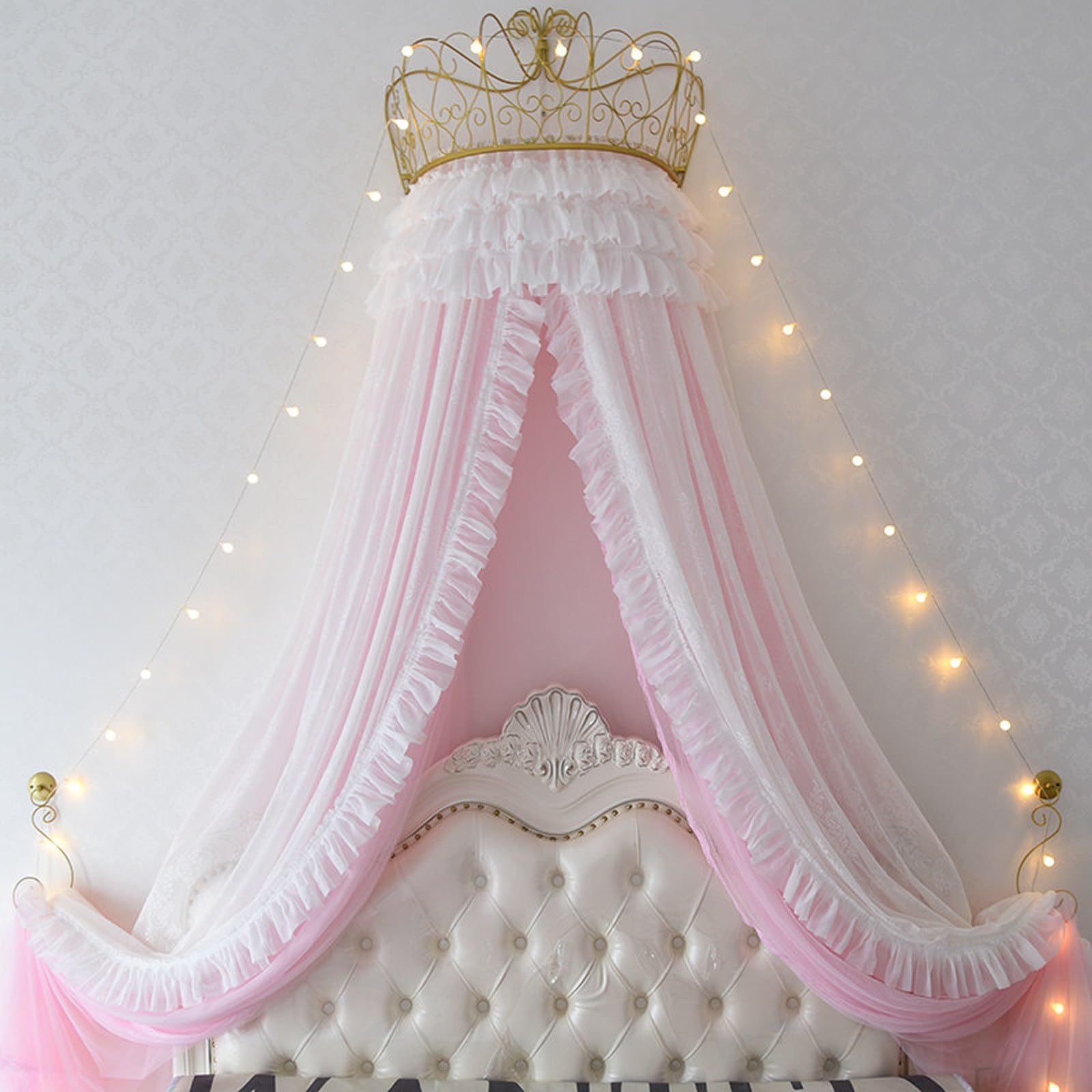 Ciel de lit princesse pour lit double pour sécuriser et décorer la chambre