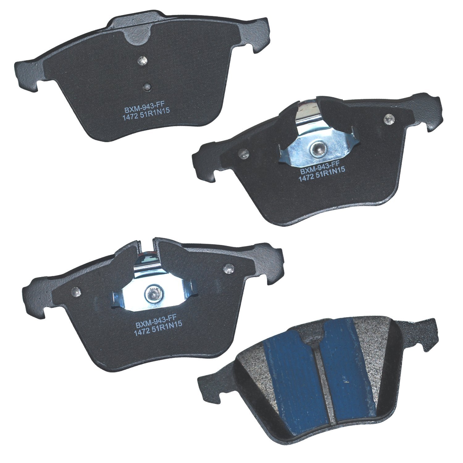 Bendix Premium SBM1472 Semi-Metallic Front Brake Pads for Jaguar S-Type 2008-2006,Super V8 2009-2006,XF 2015-2011,XFR 2013,XJ 2015-2010,XJ 2017,XJR 2009-2006,XK 2010,XK 2015-2012,XKR 2009-2007