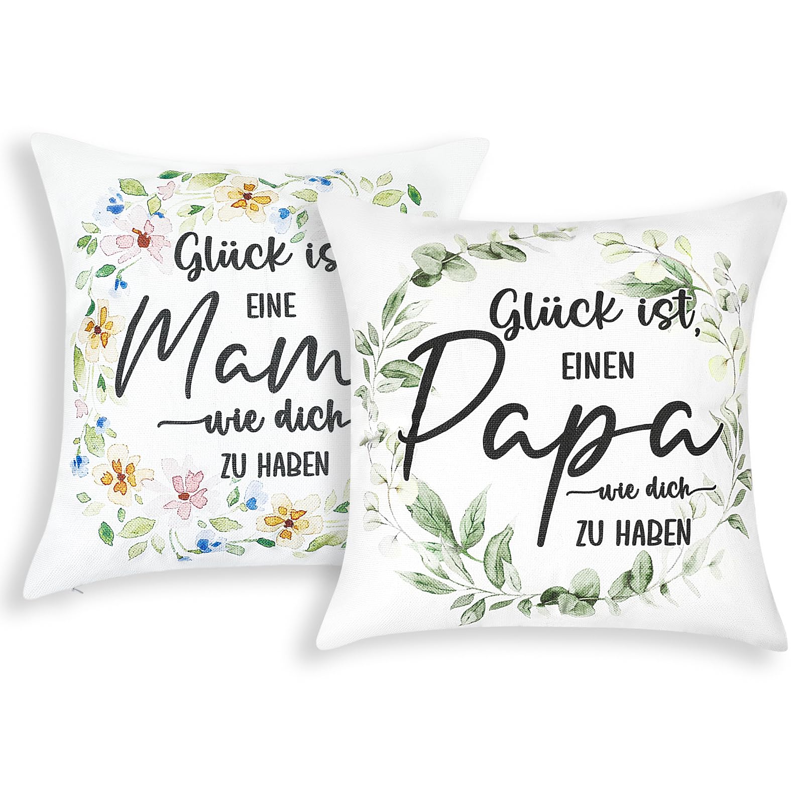 FIBORIA Geschenke Kissenbezug für Papa und Mama