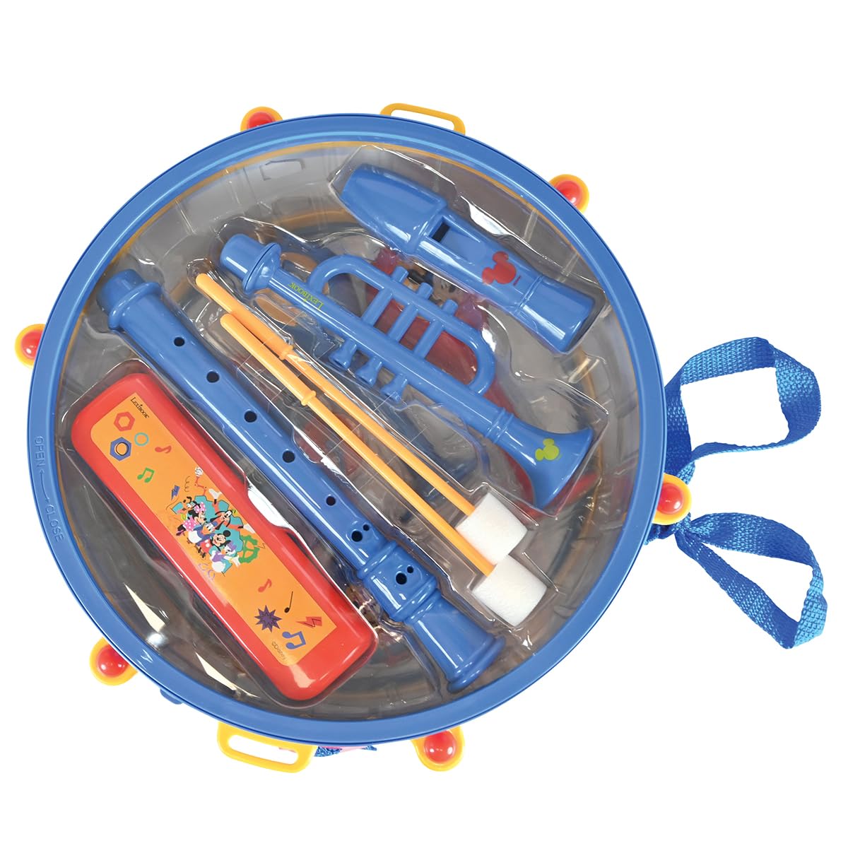 Lexibook, Set Musical 7 Piezas Mickey Mouse, Azul, Rojo, K360MCHLXB